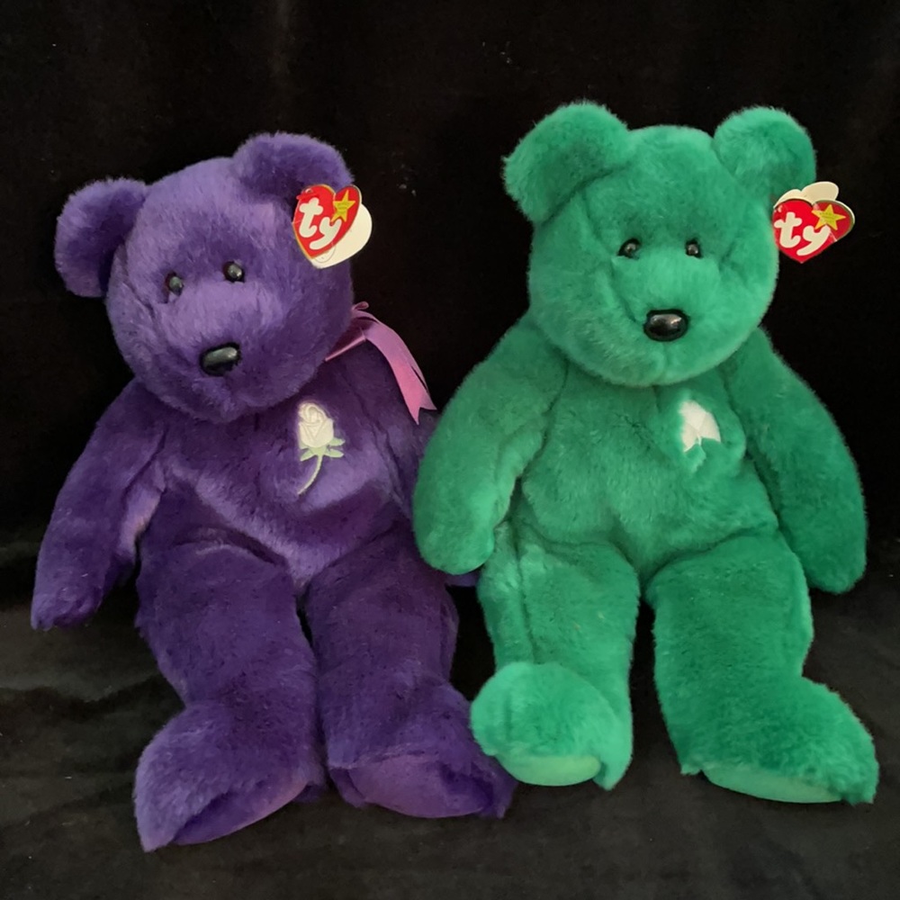 Princess Diana & Erin Large Plush Beanie Babies